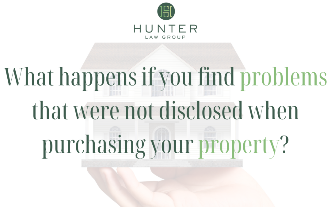 Dealing with Undisclosed Issues After Purchasing a Property