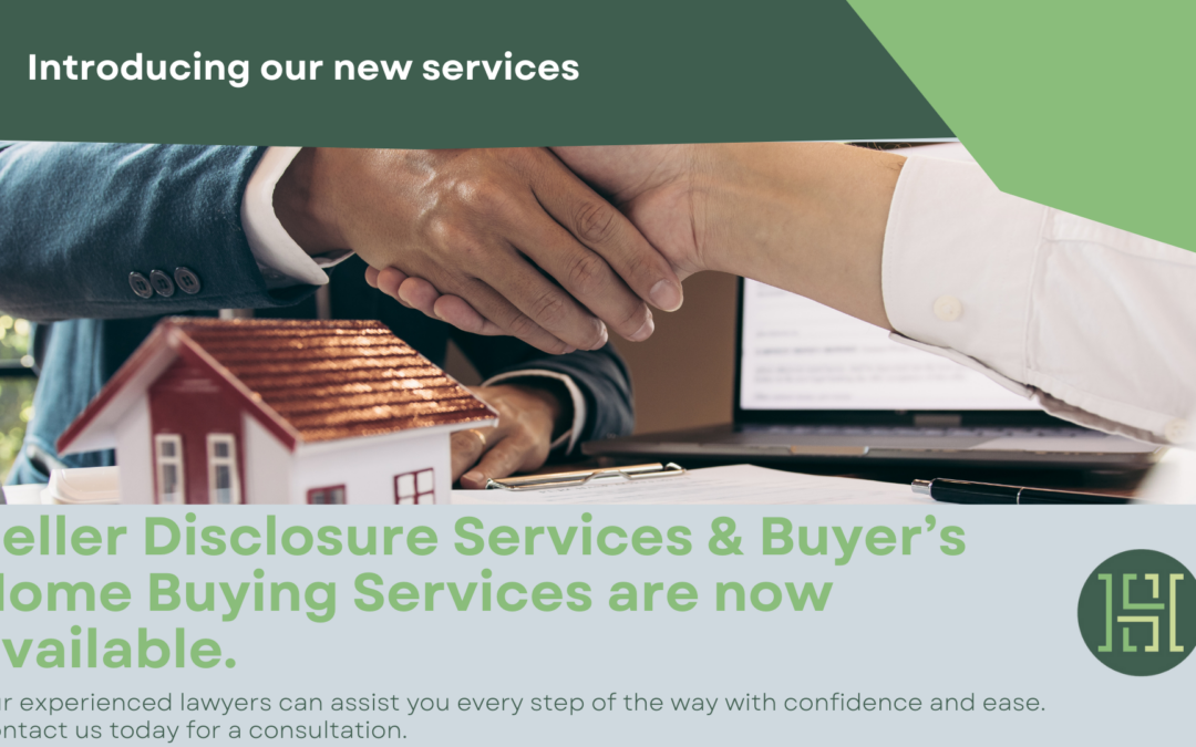 We are Proudly Offering Seller Disclosure Services and Buyer’s Home Buying Services